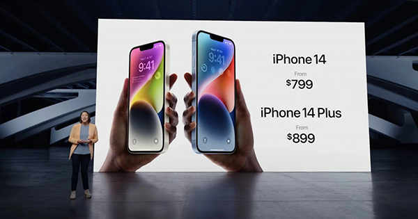 Mức giá công bố của iPhone 14 Plus là 899$